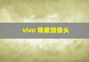 vivo 隐藏摄像头